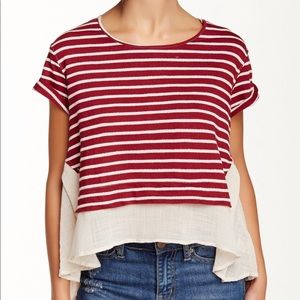 Free People french kiss striped blouse XS